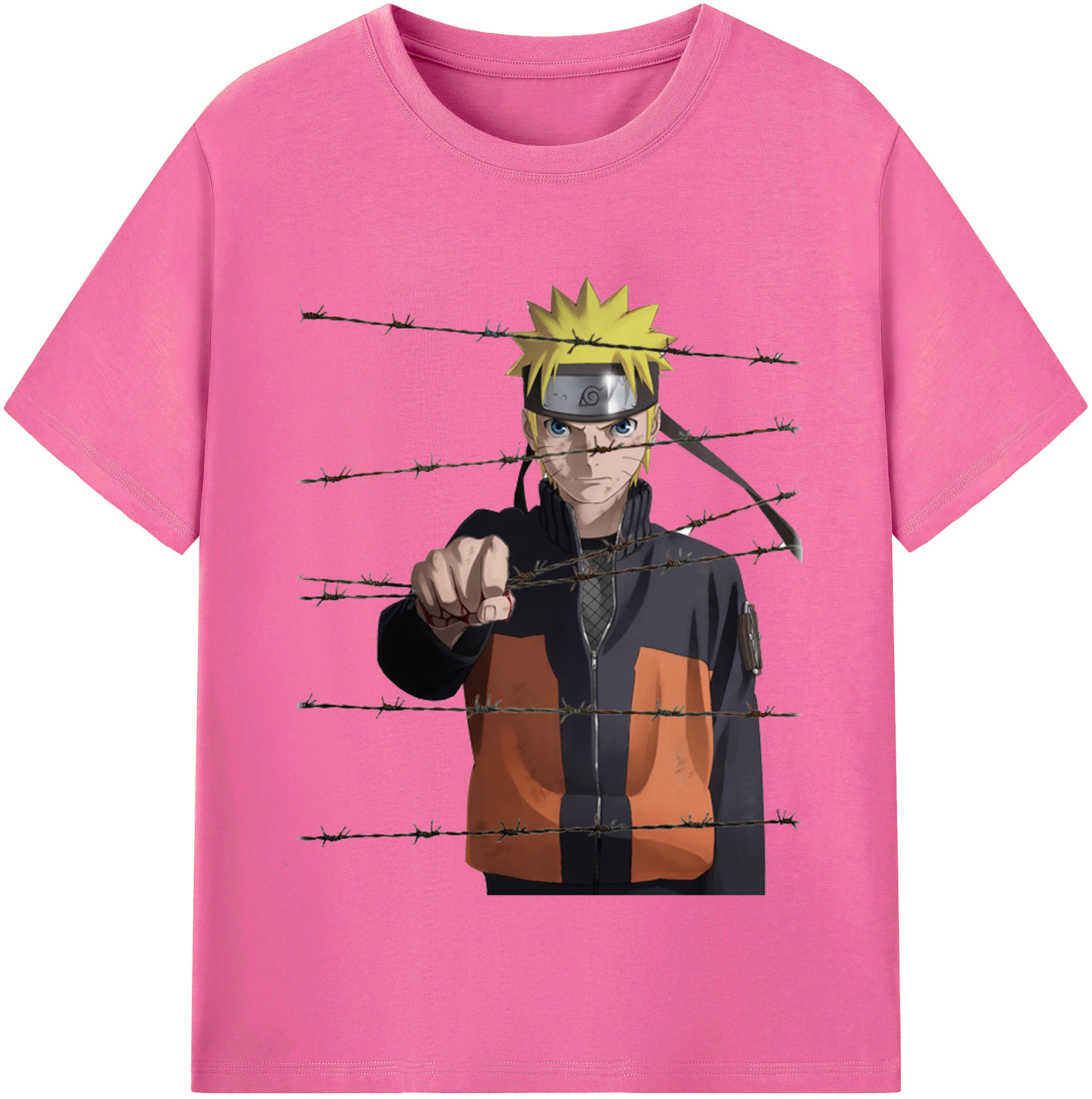 （画像用） NARUTO -ナルト- うずまき ナルト Uzumaki Naruto レディースカジュアルプリントTシャツ（綿100％）